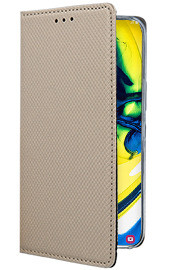 Кожени калъфи Кожени калъфи за Samsung  Кожен калъф тефтер и стойка Magnetic FLEXI Book Style за Samsung Galaxy A80 A805F златист 